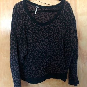 Free People Leopard Sweater